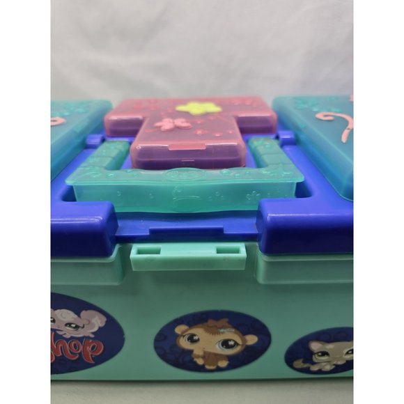 Littlest Pet Shop Blue Carry Storage Case Tackle Box- NO LATCH- Read Description - Picture 2 of 15